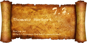 Thomasz Herbert névjegykártya